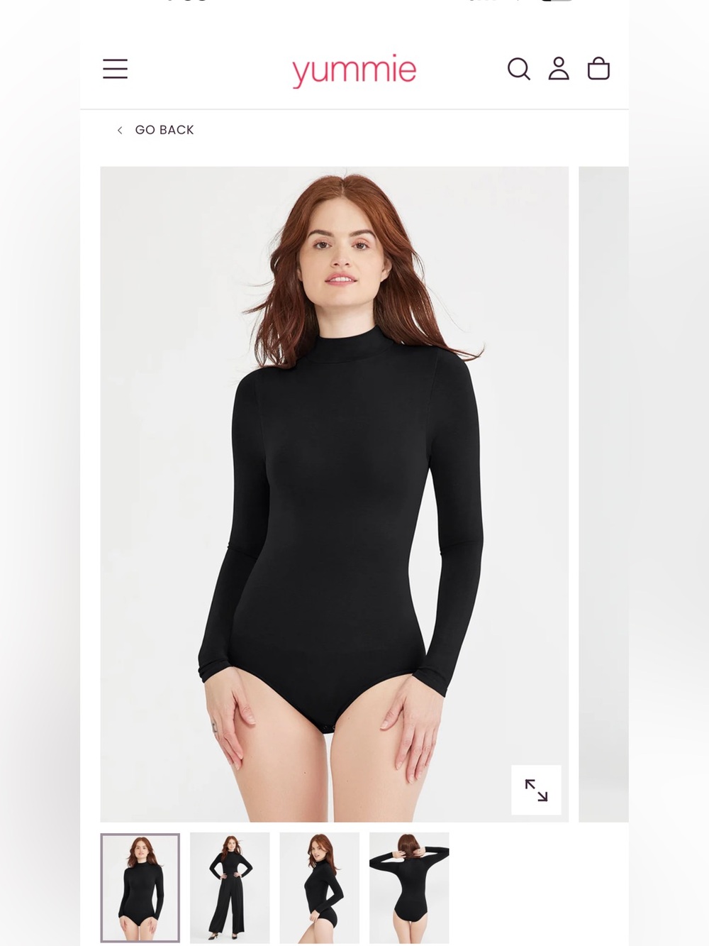 NWT Yummie Shapewear - Madeline seamless bodysuit - black